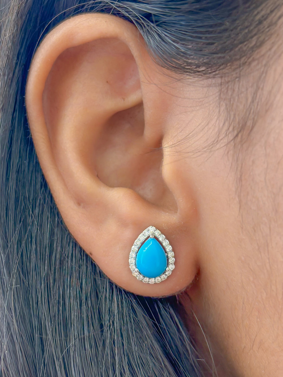 Turquoise Diamond Earrings