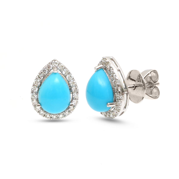Turquoise Diamond Earrings