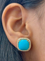 Turquoise Diamond Earrings