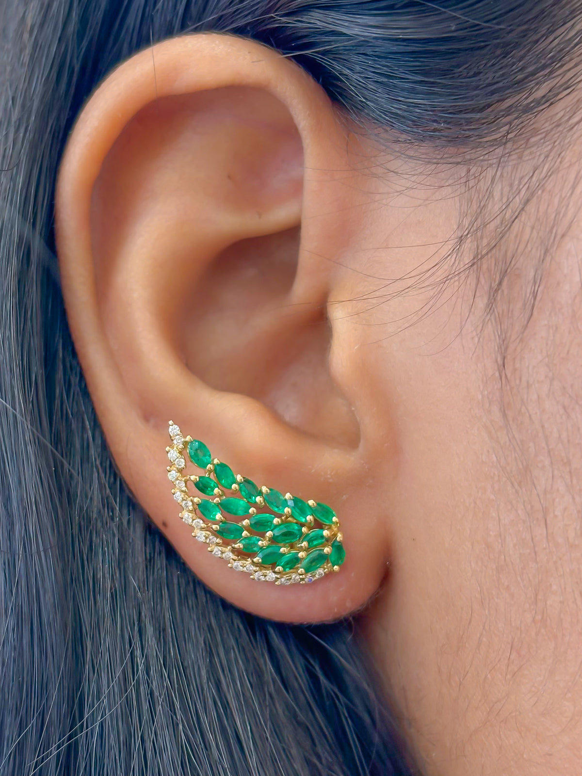 Emerald Diamond Earrings