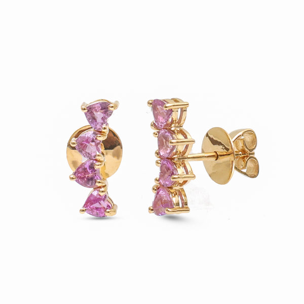 Pink Sapphire Earrings