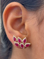 Ruby Diamond Earrings
