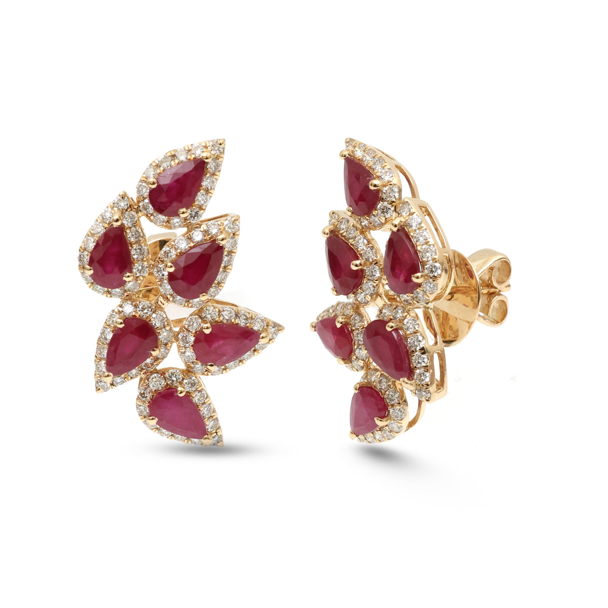 Ruby Diamond Earrings