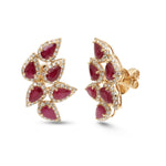 Ruby Diamond Earrings
