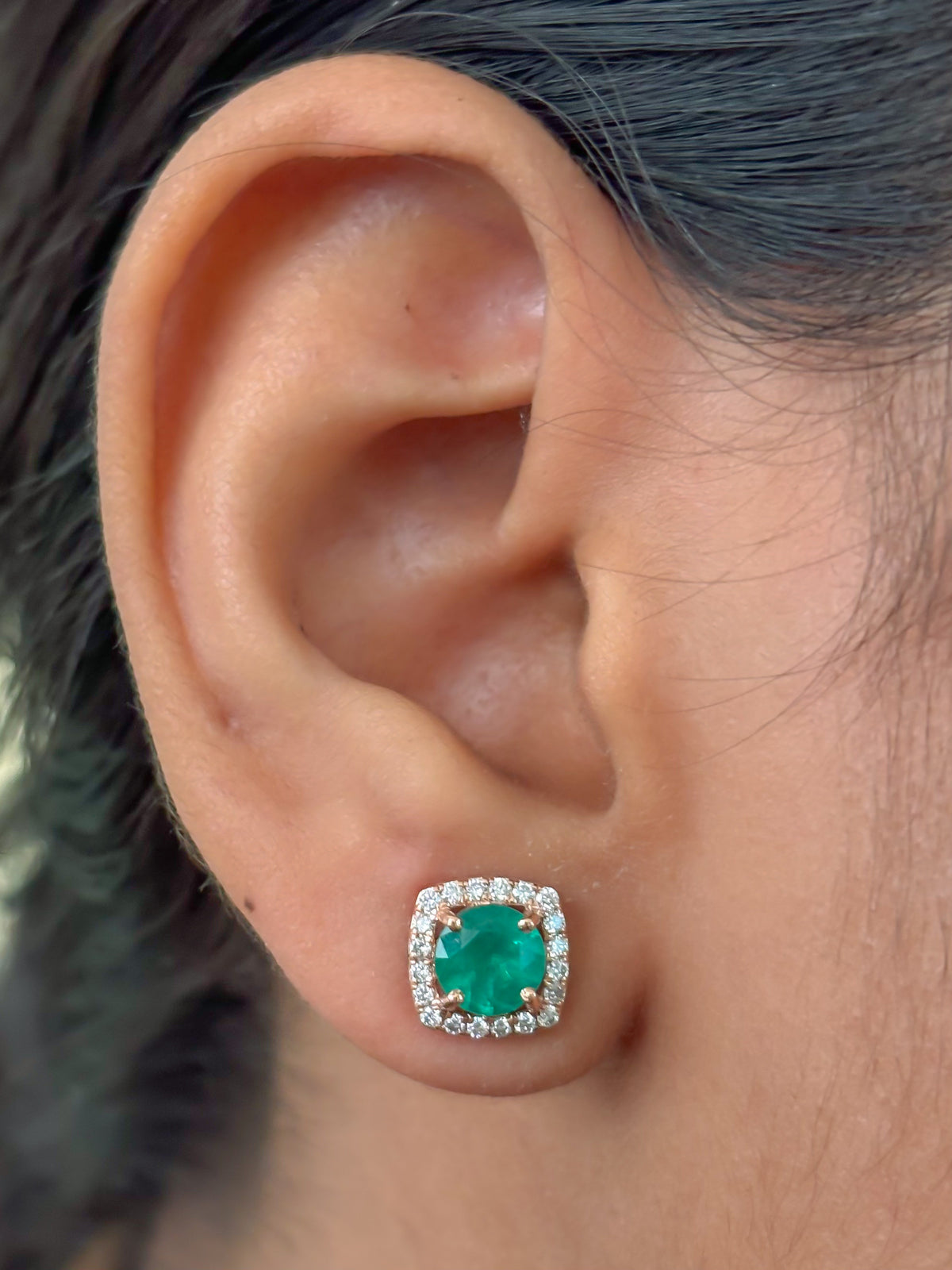 Emerald Diamond Earrings
