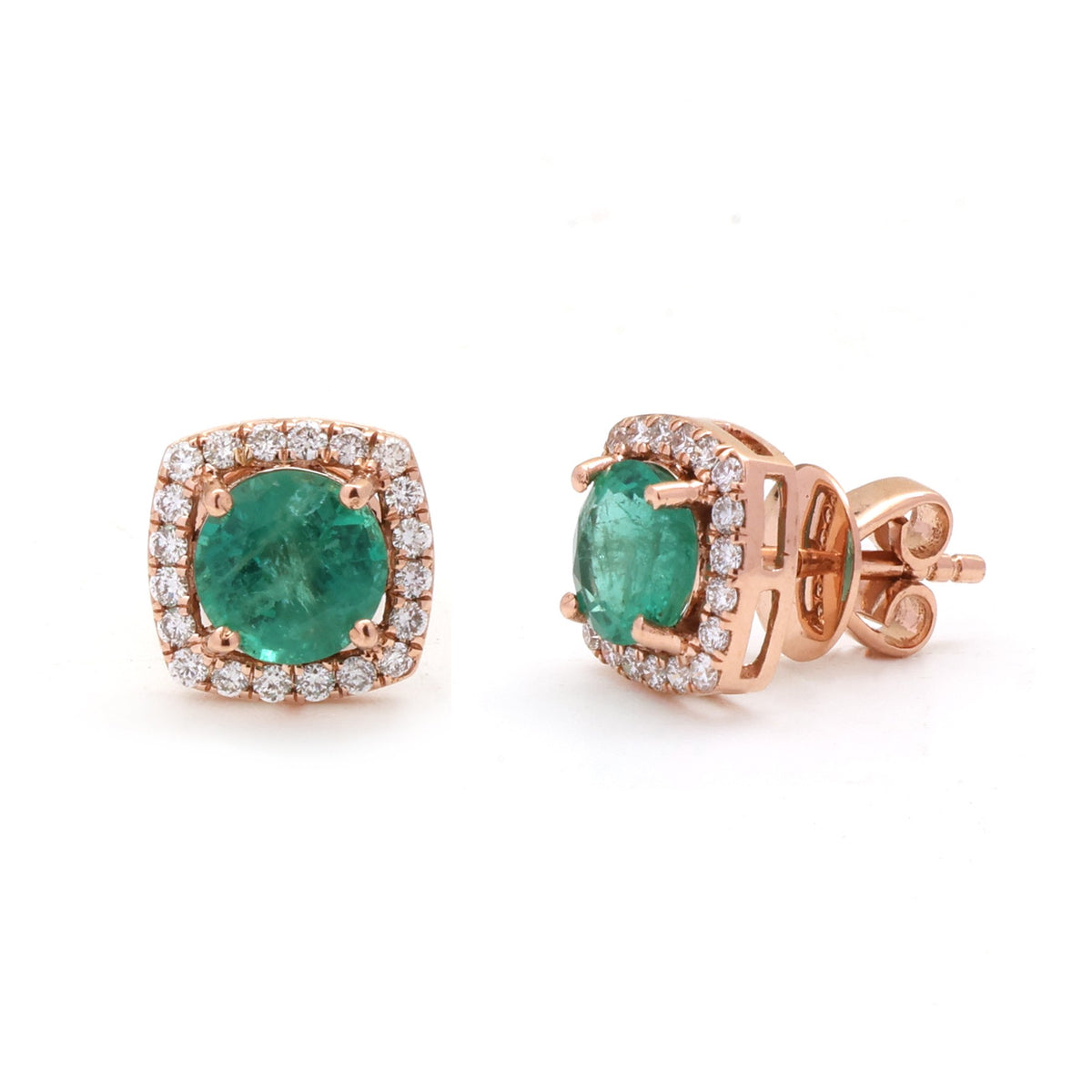 Emerald Diamond Earrings