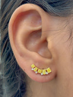Yellow Diamond Diamond Earrings