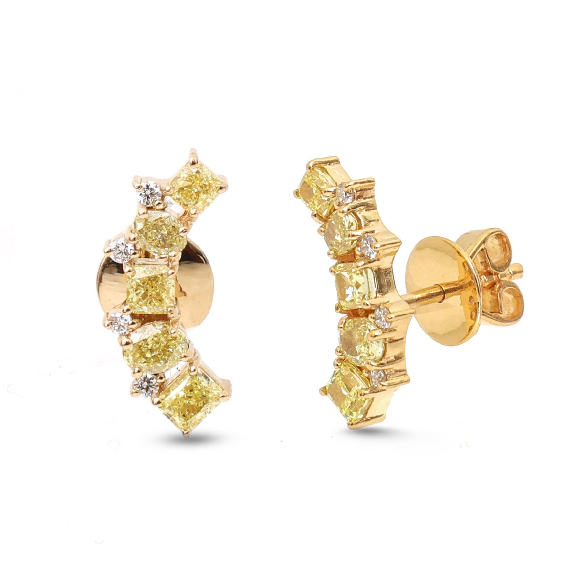 Yellow Diamond Diamond Earrings