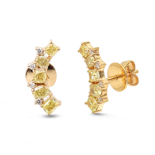 Yellow Diamond Diamond Earrings