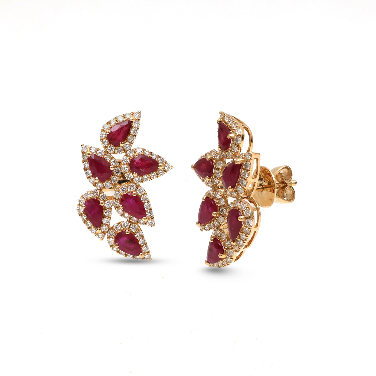 Ruby Diamond Earrings