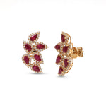 Ruby Diamond Earrings