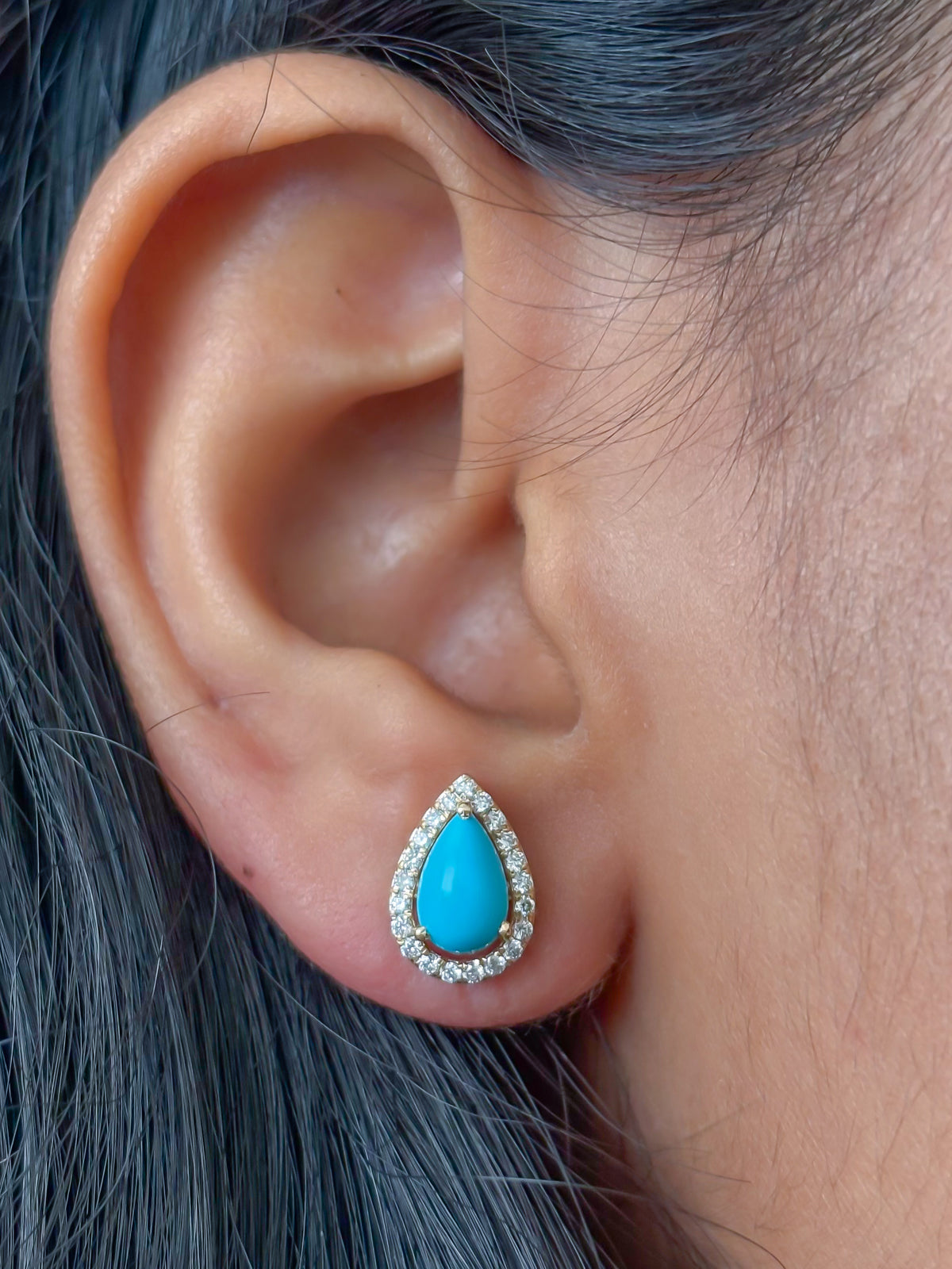Turquoise Diamond Earrings