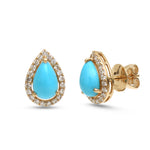 Turquoise Diamond Earrings