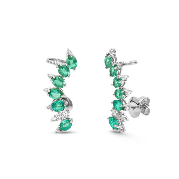 Emerald Diamond Earrings