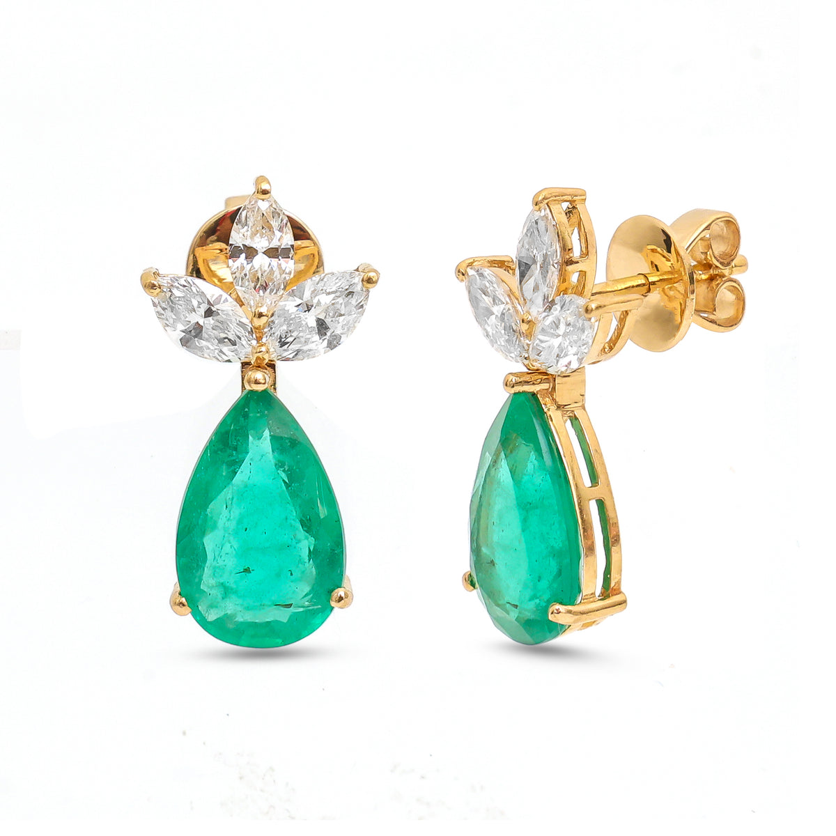 Emerald Diamond Earrings