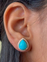 Turquoise Diamond Earrings