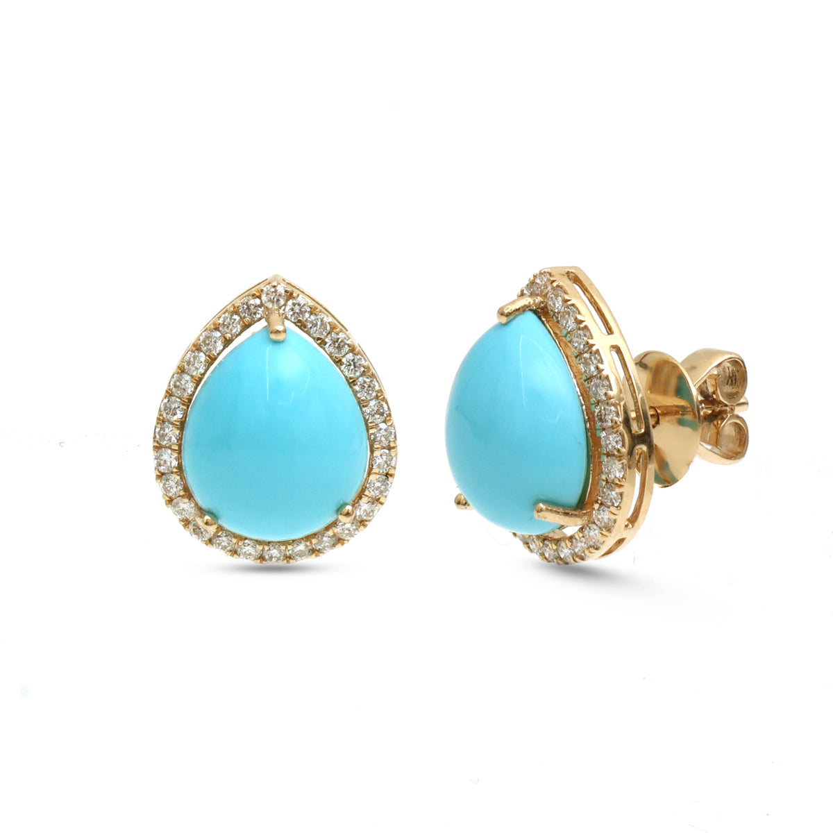 Turquoise Diamond Earrings