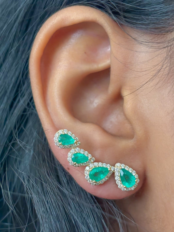 Emerald Diamond Earrings