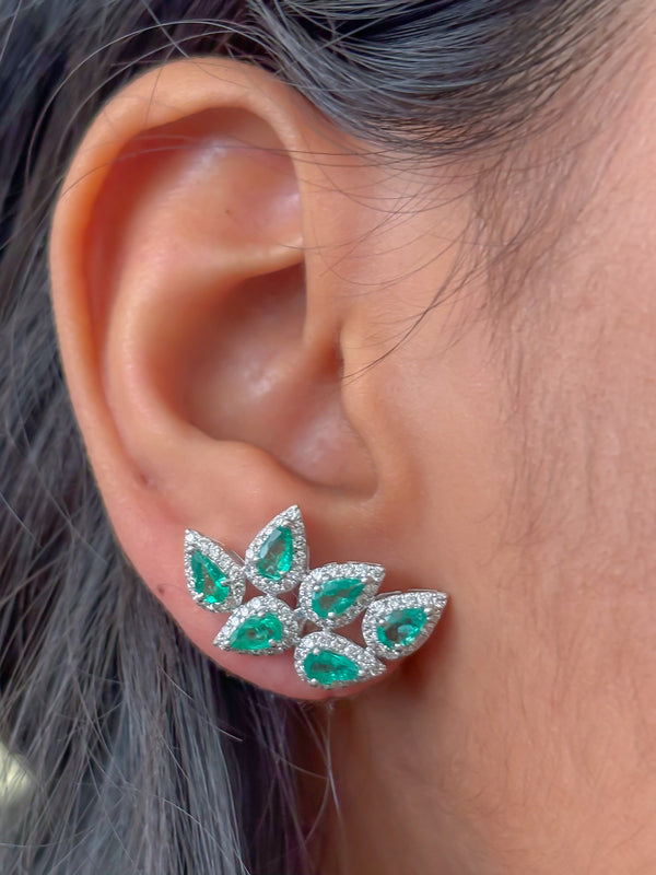 Emerald Diamond Earrings
