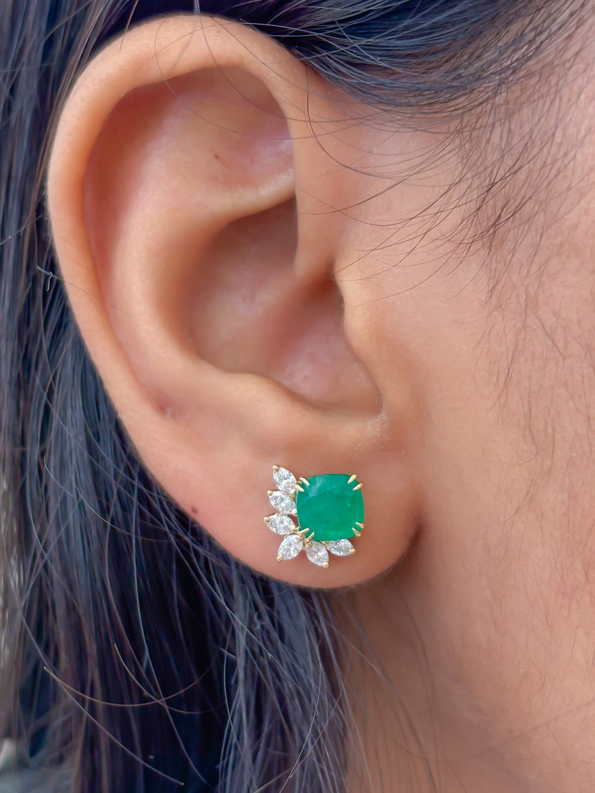 Emerald Diamond Earrings