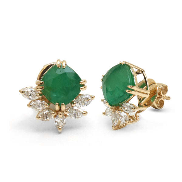 Emerald Diamond Earrings