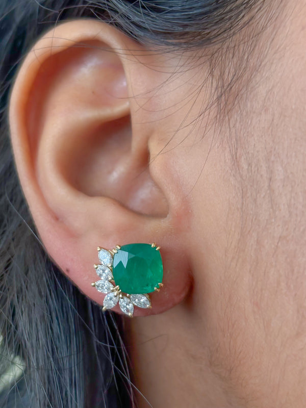 Emerald Diamond Earrings