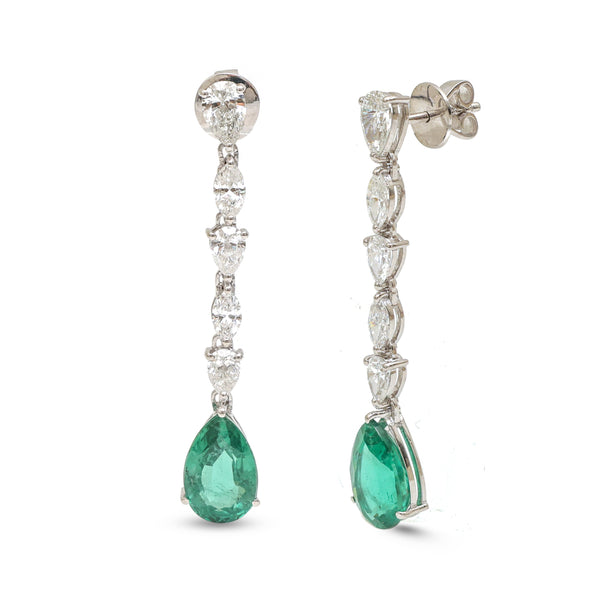 Emerald Diamond Earrings