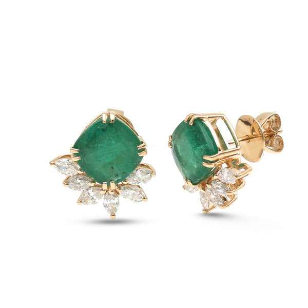 Emerald Diamond Earrings