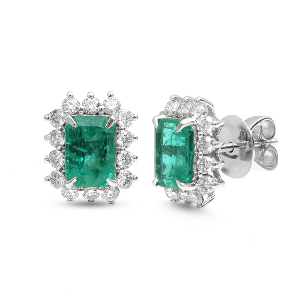 Emerald Diamond Earrings