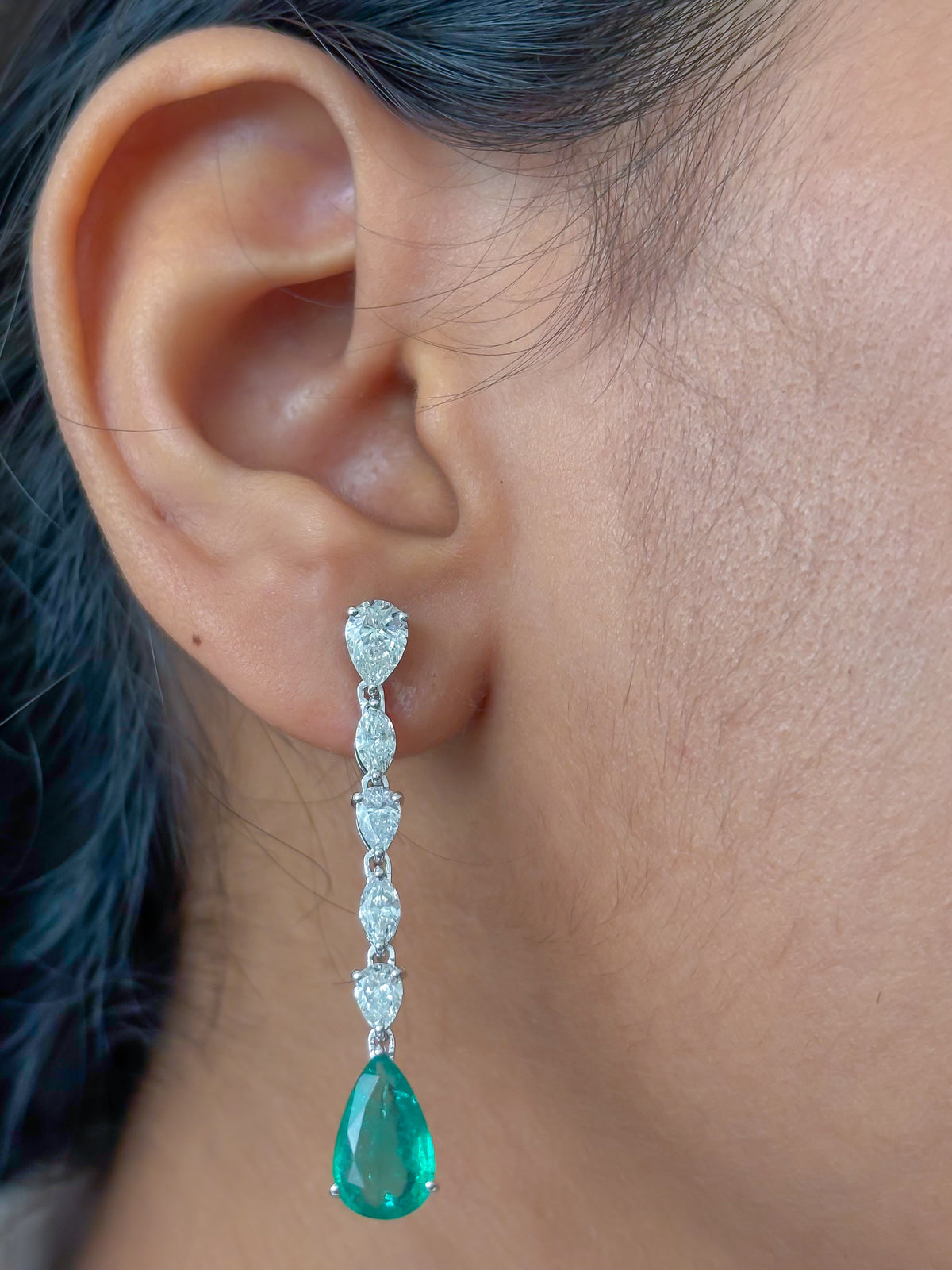 Emerald Diamond Earrings