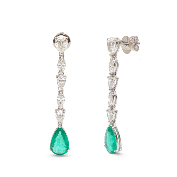 Emerald Diamond Earrings