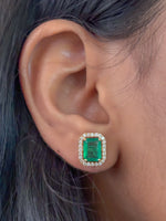 Emerald Diamond Earrings