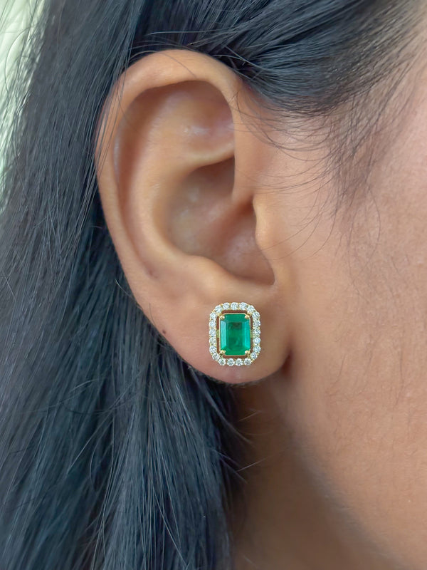 Emerald Diamond Earrings