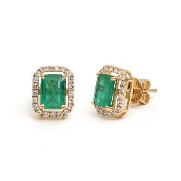 Emerald Diamond Earrings