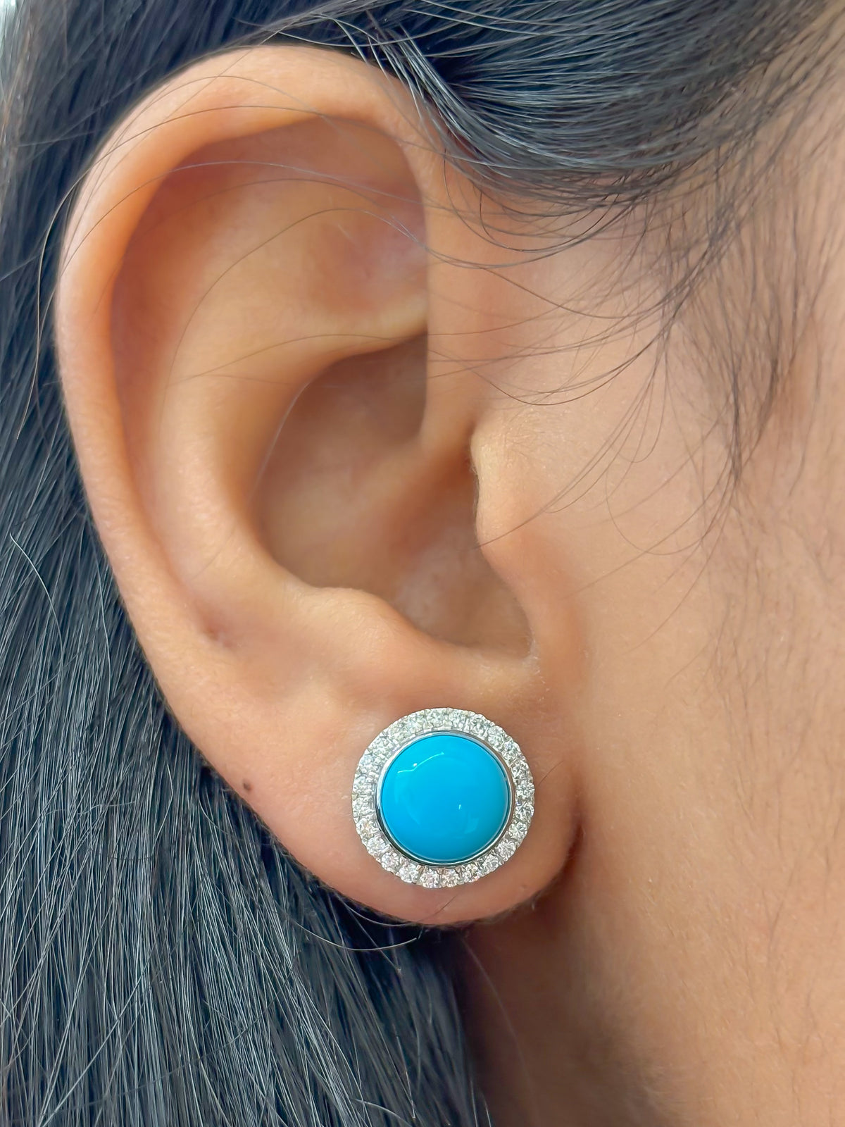 Turquoise Diamond Earrings