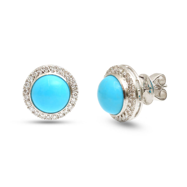 Turquoise Diamond Earrings