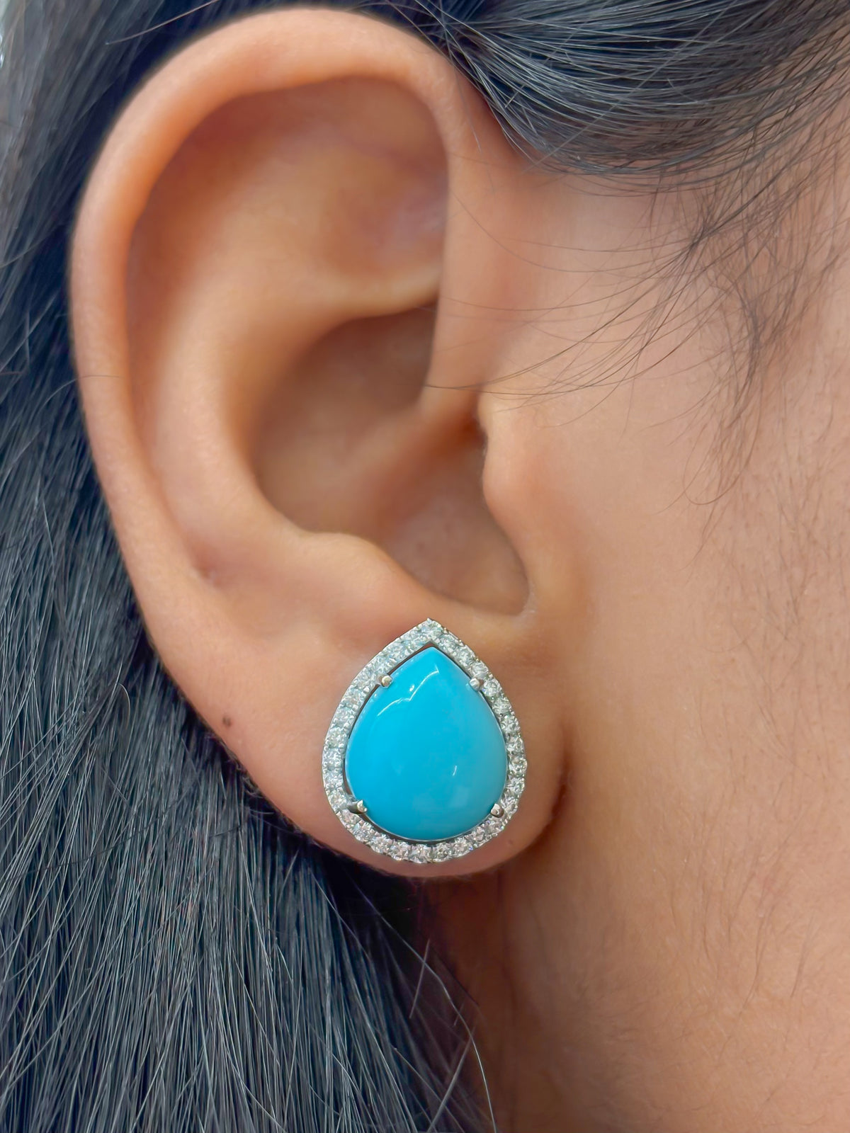 Turquoise Diamond Earrings