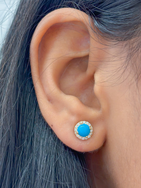 Turquoise Diamond Earrings