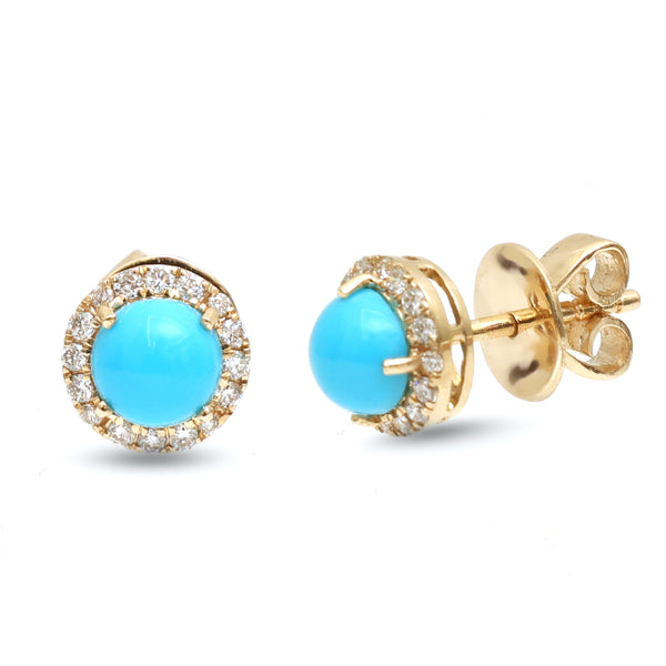 Turquoise Diamond Earrings