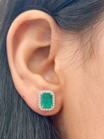 Emerald Diamond Earrings
