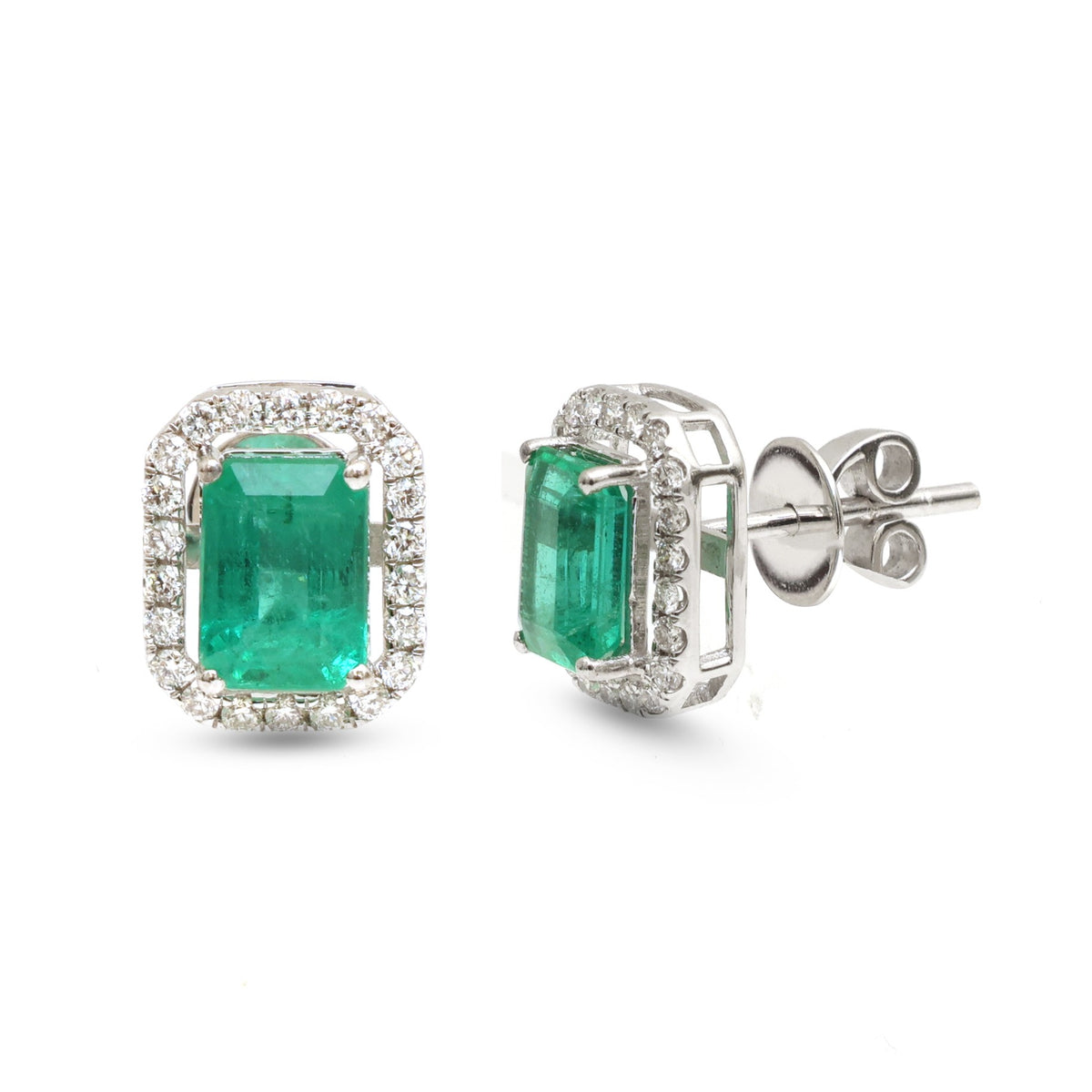 Emerald Diamond Earrings