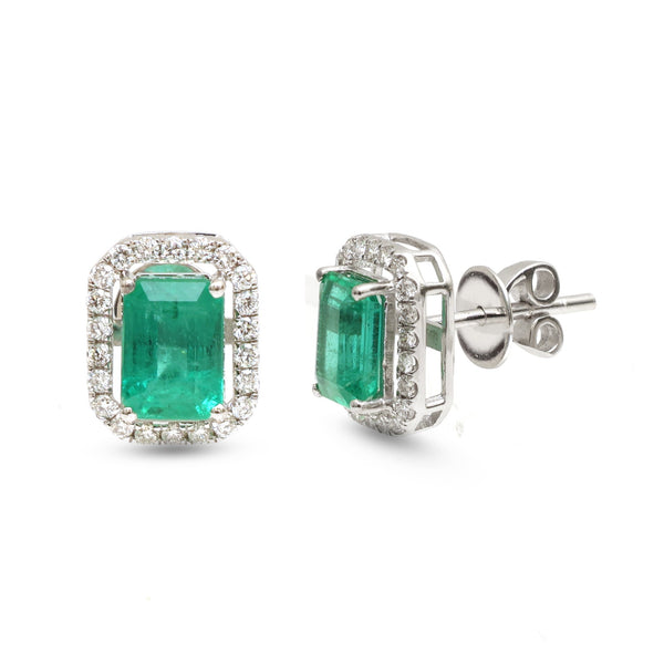 Emerald Diamond Earrings