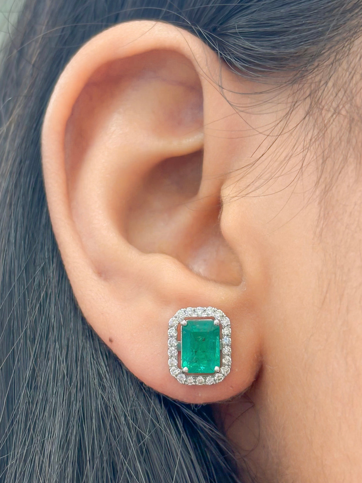 Emerald Diamond Earrings