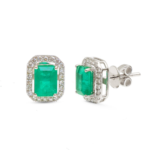 Emerald Diamond Earrings