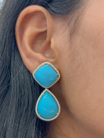 Turquoise Diamond Earrings