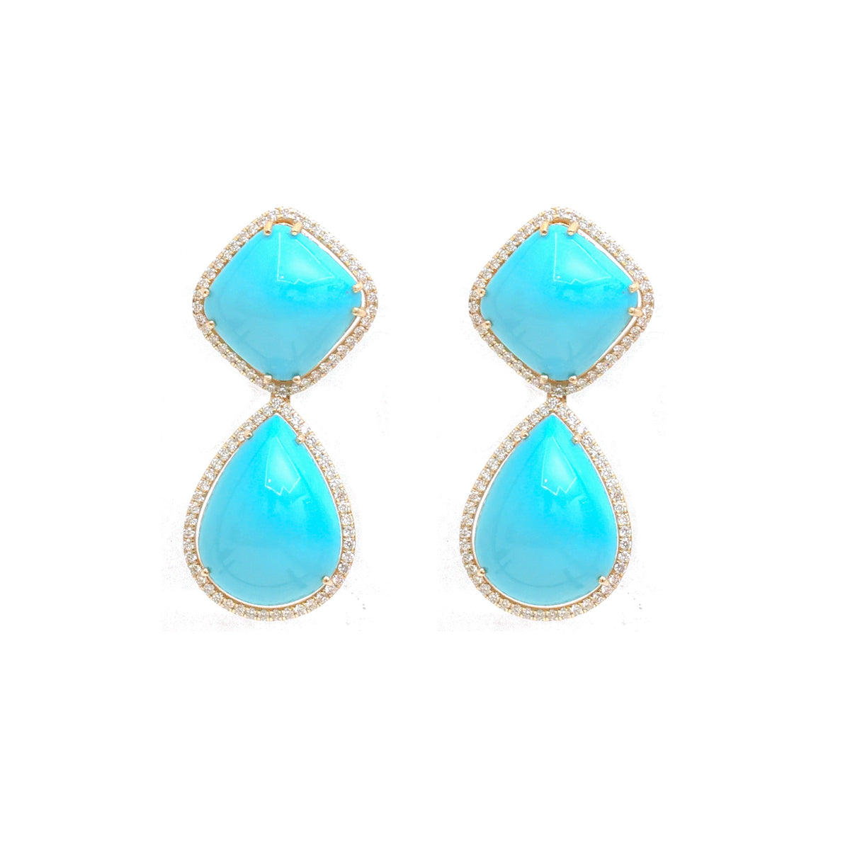 Turquoise Diamond Earrings