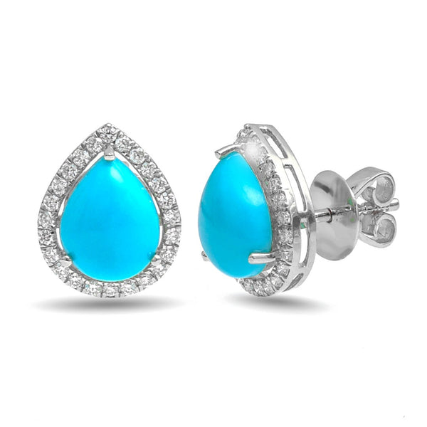 Turquoise Diamond Earrings