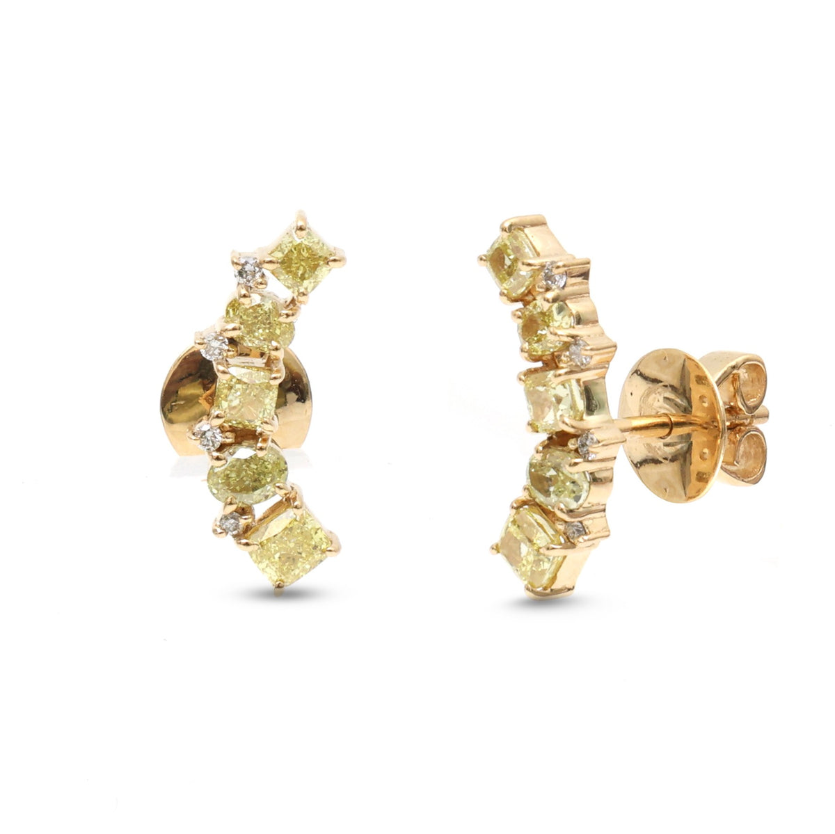 Yellow Diamond Diamond Earrings