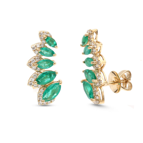 Emerald Diamond Earrings