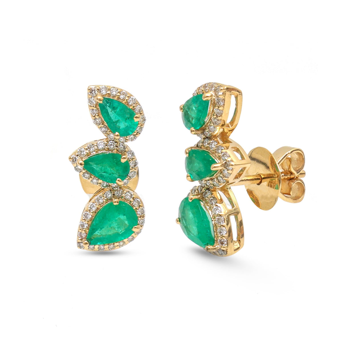Emerald Diamond Earrings
